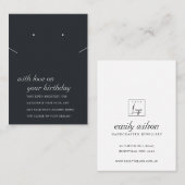 ZWART & WIT VERJAARDAGSGESCHENK HALSKETTING OORBEL PLAATSKAARTJE (Voorkant / Achterkant)