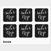 Zwart-wit verkoopreis Schattigee moderne kalligraf Vierkante Sticker (Vel)