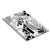 Zwart-wit & verloop abstract grafisch notitieboek (Rechterzijde)