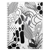 Zwart-wit & verloop abstract grafisch notitieboek