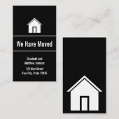 Zwart-wit Verplaatsende Aankondiging Adres Invoege (Voorkant / Achterkant)