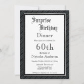 Zwart-wit verrassend, 60ste geboortedag kaart (Voorkant)