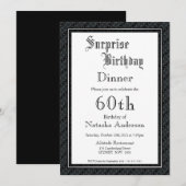 Zwart-wit verrassend, 60ste geboortedag kaart (Voorkant / Achterkant)