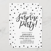 Zwart & Wit | Verrassende geboortedag voor volwass Kaart (Voorkant / Achterkant)