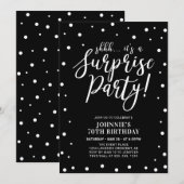 Zwart & Wit | Verrassende geboortedag voor volwass Kaart (Voorkant / Achterkant)