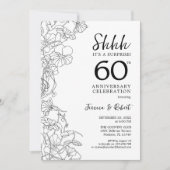Zwart Wit Verrassing 60e Jubileum Kaart (Voorkant)