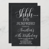 Zwart-wit Verrassingsfeestje Kaart (Voorkant / Achterkant)