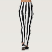 Zwart-wit vertaal streeppatroon leggings (Achterkant)