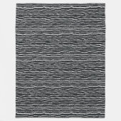 Zwart-wit vertakt horizontaal patroon fleece deken (Voorkant)