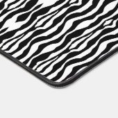 Zwart Wit Verticaal Lijnen Artistiek Ontwerp Bureaumat (Hoek)