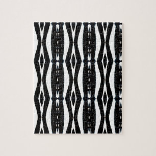 Zwart-wit, verticaal strepenpatroon legpuzzel