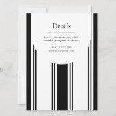 zwart-wit verticale regentenstreep kaart (Achterkant)