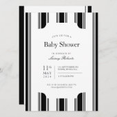 zwart-wit verticale regentenstreep kaart (Voorkant / Achterkant)