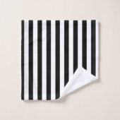 Zwart-wit verticale streep bad handdoek (Wasdoekje)