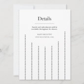 zwart-wit verticale streepjesdouche kaart (Achterkant)