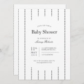 zwart-wit verticale streepjesdouche kaart (Voorkant / Achterkant)