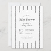  zwart-wit verticale streepjesdouche kaart (Voorkant)