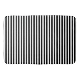 Zwart Wit Verticale Strepen Gestreept Patroon Chic Badmat