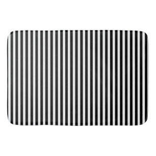 Zwart Wit Verticale Strepen Gestreept Patroon Chic Badmat