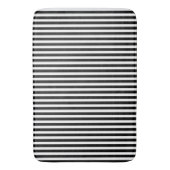 Zwart Wit Verticale Strepen Gestreept Patroon Chic Badmat (Voorkant Verticaal)