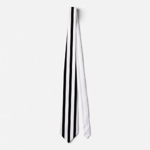 Zwart-wit verticale strepen stropdas