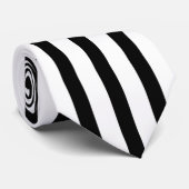Zwart-wit verticale strepen stropdas (Opgerold)
