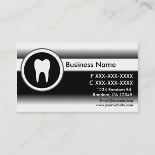 Zwart wit vervagen tandarts aangepaste visitekaart visitekaartje