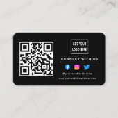 Zwart wit vervolgscan om verbinding te maken met d visitekaartje (Voorkant)