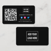 Zwart wit vervolgscan om verbinding te maken met d visitekaartje (Voorkant / Achterkant)