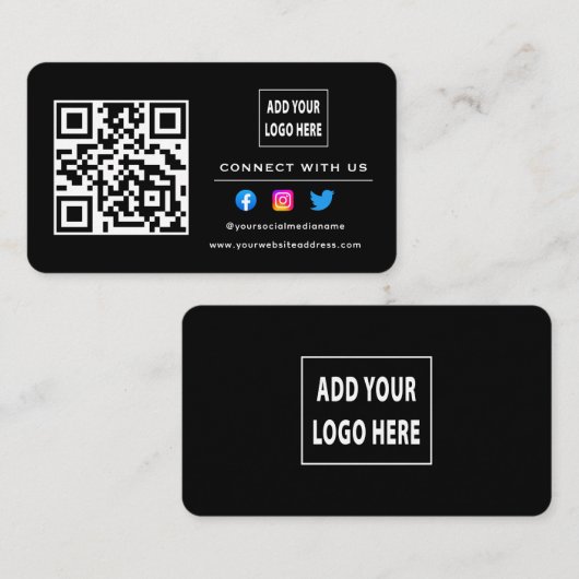 Zwart wit vervolgscan om verbinding te maken met d visitekaartje (Voorkant / Achterkant)