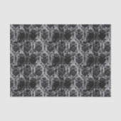 Zwart-wit vervormd Damascus Tissuepapier (Voorkant)