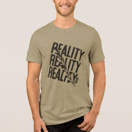 Zwart & Wit Vervormde Realiteit Typografie T-Shirt