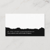 Zwart-wit vervormde verbinding visitekaartje (Achterkant)