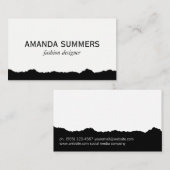 Zwart-wit vervormde verbinding visitekaartje (Voorkant / Achterkant)