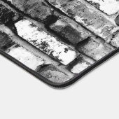 Zwart-wit Verweerde bakstenen bureau mat Pad (Hoek)