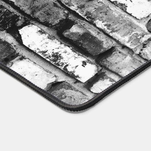 Zwart-wit Verweerde bakstenen bureau mat Pad (Hoek)