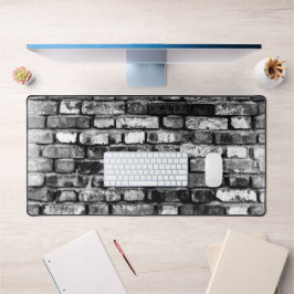 Zwart-wit Verweerde bakstenen bureau mat Pad