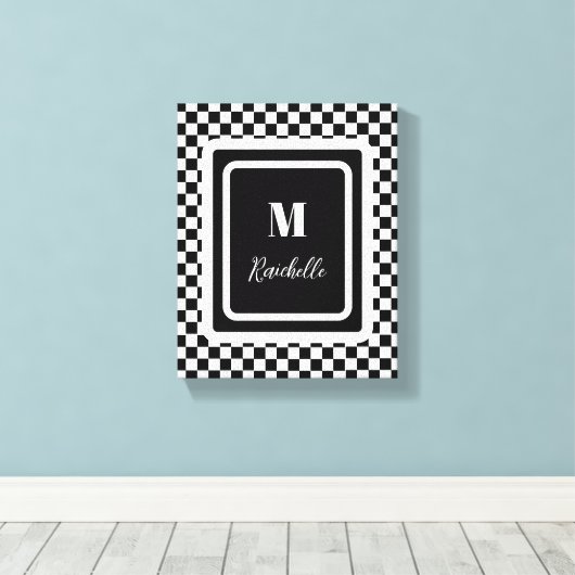 Zwart-wit vet canvas afdruk (Insitu (Houten vloer))