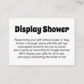 Zwart-wit, vet, geen omloopscherm, Vrijgezellenfee Informatiekaartje (Voorkant)