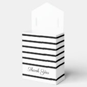 Zwart-wit Vette Streep Bruiloft Favor Bedankdoosjes (Geopend)