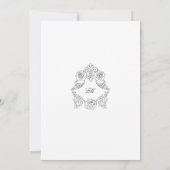 Zwart-wit Victoriaans Antiek Klassieke bruiloft Kaart (Achterkant)