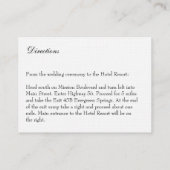 Zwart wit Victoriaans bruiloft receptie behuizing Informatiekaartje (Achterkant)