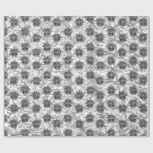 Zwart-wit Victoriaans sierdesign Cadeaupapier (Vlak)