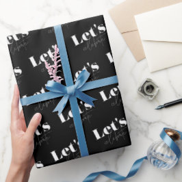 Zwart-wit vieren we onze verjaardag cadeaupapier