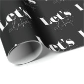 Zwart-wit vieren we onze verjaardag cadeaupapier (Rol Hoek)