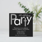 Zwart-wit vierkant geboorteaanduidingskaart kaart (Staand voorkant)