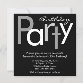 Zwart-wit vierkant geboorteaanduidingskaart kaart