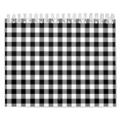 Zwart & Wit Vierkant Minimaal Abstract Patroon Kalender (Hoes)