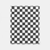 Zwart-wit vierkant monochromatisch fleece deken (Voorkant)