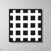 zwart-wit vierkant patroon canvas afdruk (Voorkant)